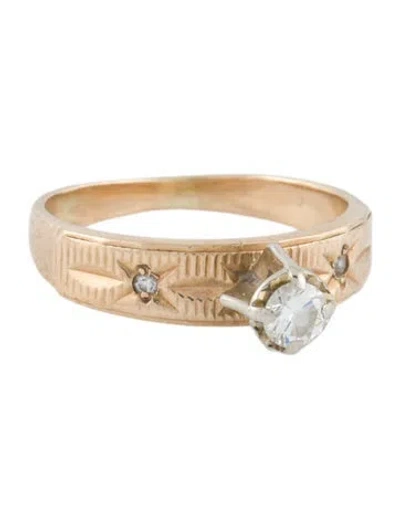 Pre-owned Engagement Ring 14k Diamond  In Multi