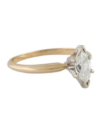 Pre-owned Engagement Ring 14k Diamond Solitaire  In Multi