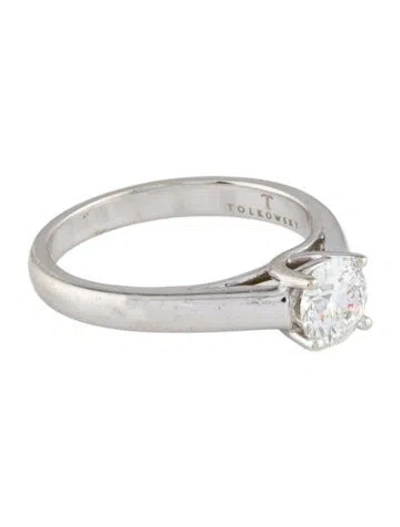 Pre-owned Engagement Ring 14k Diamond Solitaire  In Multi