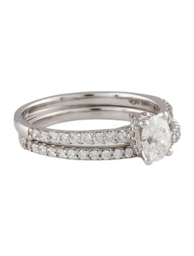 Pre-owned Engagement Ring 14k Diamond Wedding Ring Set In Multi