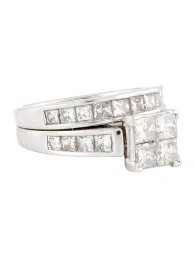 Pre-owned Engagement Ring 14k Diamond Wedding Set In Multi