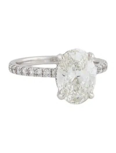 Pre-owned Engagement Ring 14k Lab-grown 3.00ct Diamond  In Multi