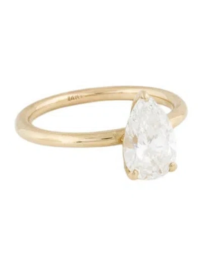 Pre-owned Engagement Ring 14k Lab-grown Diamond  In Multi