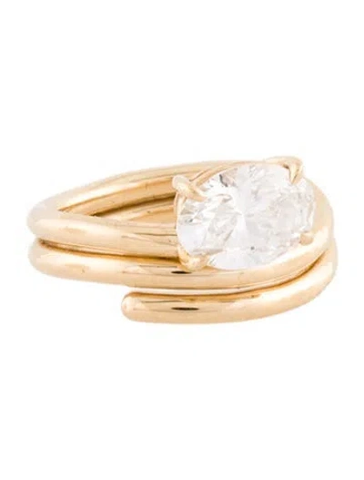 Pre-owned Engagement Ring 1.54ct Lab-grown Diamond Coil  In Multi