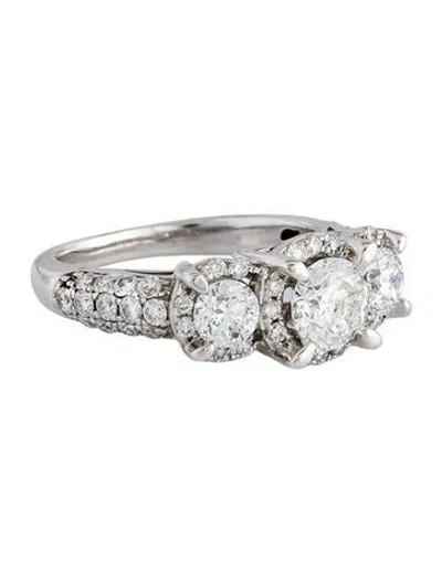 Pre-owned Engagement Ring 1.79ctw Diamond  In Multi