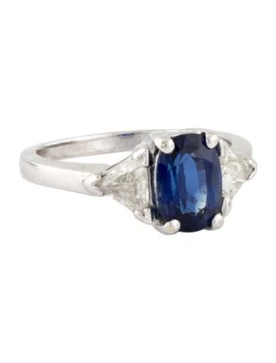 Pre-owned Engagement Ring 1.81ct Sapphire & Diamond  In Multi