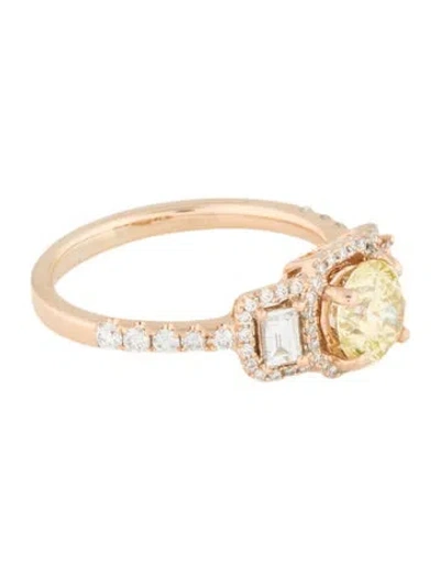 Pre-owned Engagement Ring 18k 1.07ct Diamond  In Multi