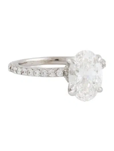 Pre-owned Engagement Ring 18k 2.04ct Lab-grown Diamond  In Multi