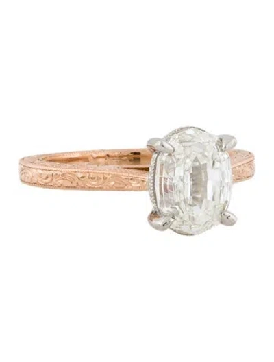 Pre-owned Engagement Ring 18k 2.18ct Diamond  In Multi
