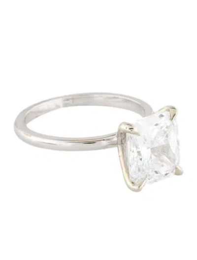 Pre-owned Engagement Ring 18k 4.07ct Lab-grown Diamond  In Multi