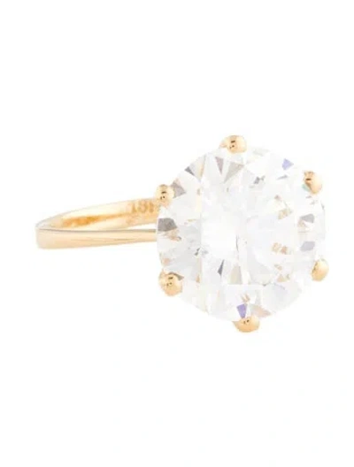 Pre-owned Engagement Ring 18k 5.01ct Lab-grown Diamond  In Multi