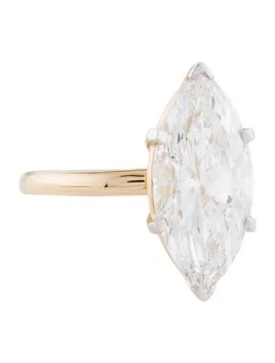 Pre-owned Engagement Ring 18k 5.03ct Lab-grown Diamond Ring In Multi