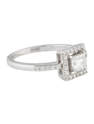 Pre-owned Engagement Ring 18k Diamond  In Multi