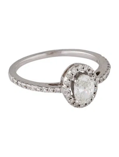 Pre-owned Engagement Ring 18k Diamond  In Multi