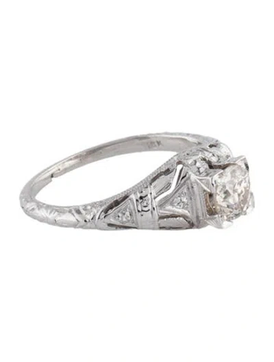 Pre-owned Engagement Ring 18k Diamond  In Multi