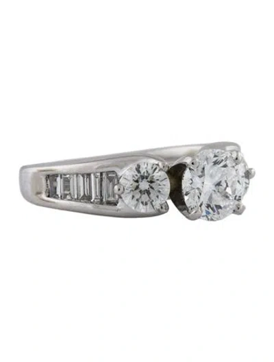 Pre-owned Engagement Ring 18k Diamond  In Multi