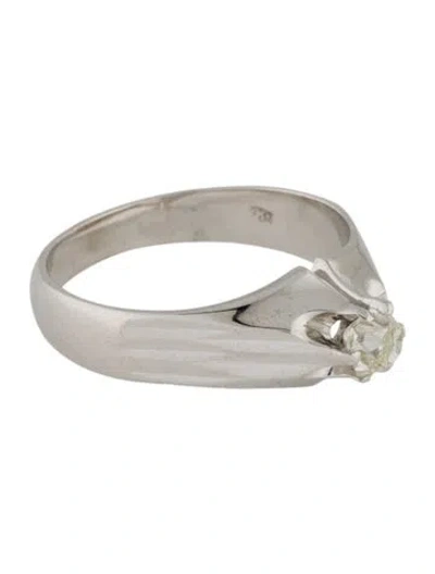Pre-owned Engagement Ring 18k Diamond  In Multi
