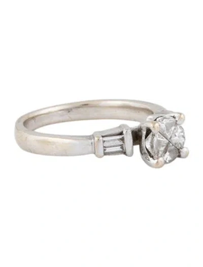 Pre-owned Engagement Ring 18k Diamond  In Multi