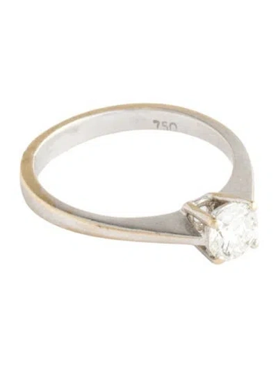 Pre-owned Engagement Ring 18k Diamond  In Multi