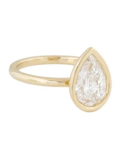 Pre-owned Engagement Ring 1.90ct Lab-grown Diamond Bezel Solitaire In Multi