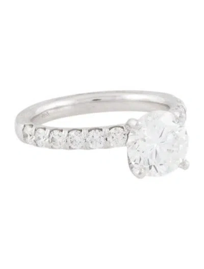 Pre-owned Engagement Ring 2.00ct Lab-grown Diamond Pavé Solitaire In Multi