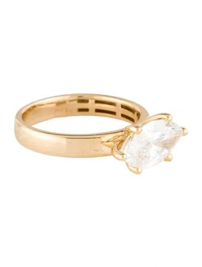 Pre-owned Engagement Ring 2.00ct Lab-grown Diamond Solitaire Cocktail Ring In Multi