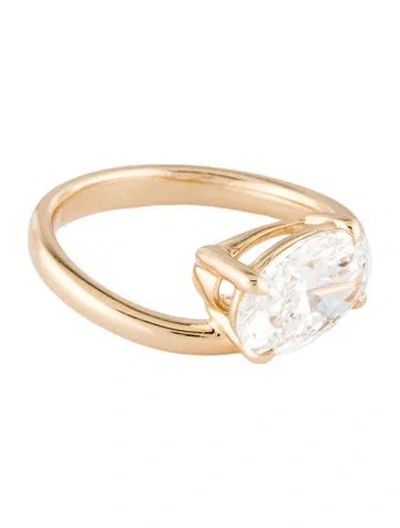 Pre-owned Engagement Ring 2.00ct Lab-grown Solitaire Diamond  In Multi