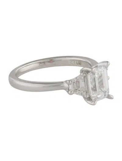 Pre-owned Engagement Ring 2.00ctw Lab-grown Diamond Three-stone  In Multi