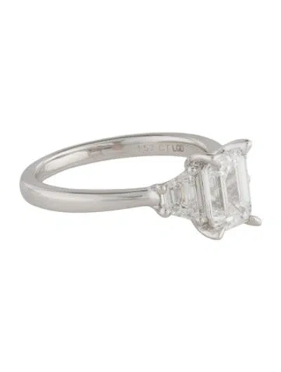Pre-owned Engagement Ring 2.00ctw Lab-grown Diamond Three-stone  In Multi