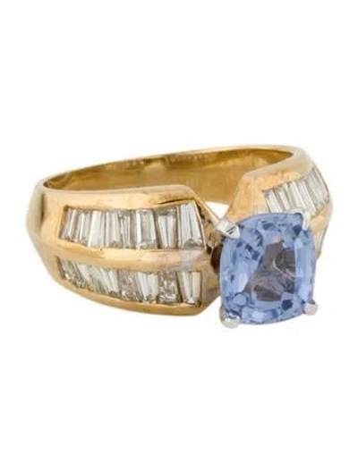 Pre-owned Engagement Ring 2.02ct Sapphire & Diamond  In Multi