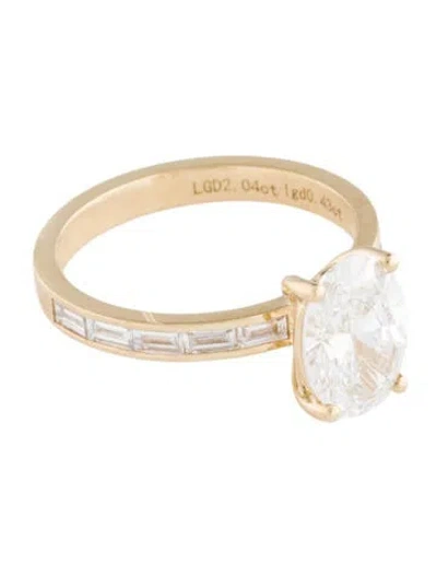Pre-owned Engagement Ring 2.04ct Lab-grown Diamond  In Multi