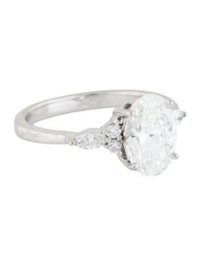 Pre-owned Engagement Ring 2.07ct Lab-grown Diamond Prong Set  In Multi