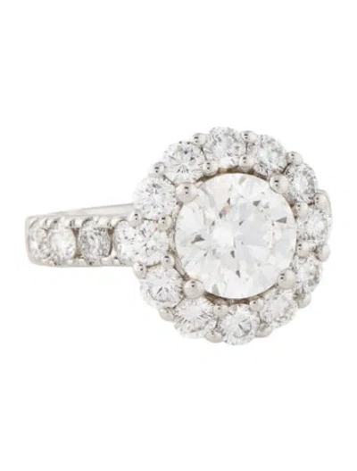 Pre-owned Engagement Ring 2.20ct Lab-grown Diamond  In Multi