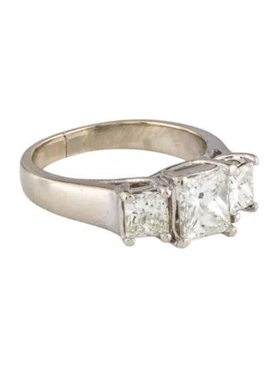 Pre-owned Engagement Ring 2.25ctw Three- Stone Diamond  In Multi