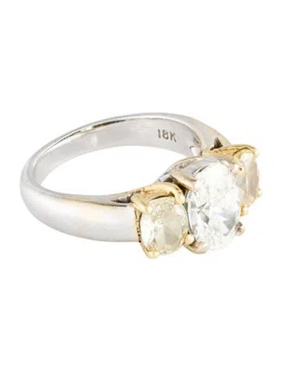 Pre-owned Engagement Ring 2.44ctw Three-stone Diamond  In Multi