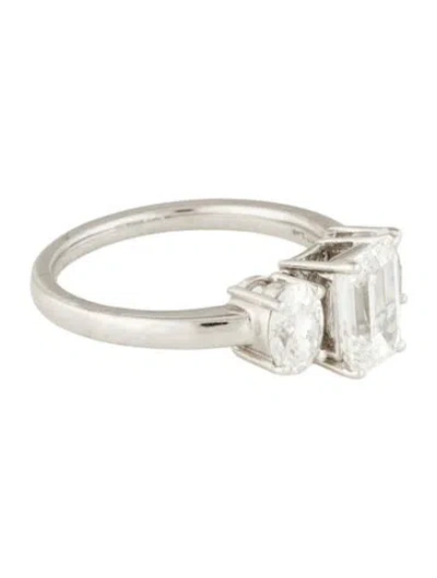 Pre-owned Engagement Ring 2.46ctw Three-stone Lab-grown Diamond  In Multi