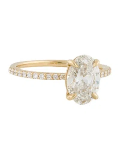Pre-owned Engagement Ring 2.48ct Lab-grown Diamond Pavé Solitaire In Multi