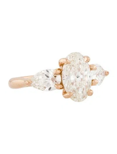 Pre-owned Engagement Ring 2.84ctw Diamond Three-stone  In Multi