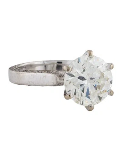 Pre-owned Engagement Ring 2.95ct Diamond  In Multi
