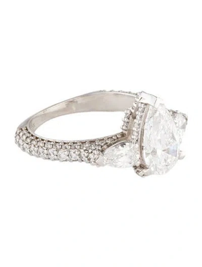 Pre-owned Engagement Ring 2.97ctw Lab-grown Diamond  In Multi