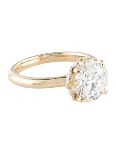Pre-owned Engagement Ring 3.01ct Lab-grown Diamond  In Multi