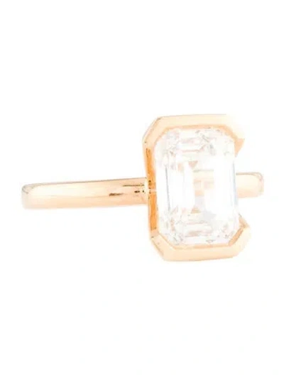 Pre-owned Engagement Ring 3.03ct Lab-grown Diamond Solitaire  In Multi
