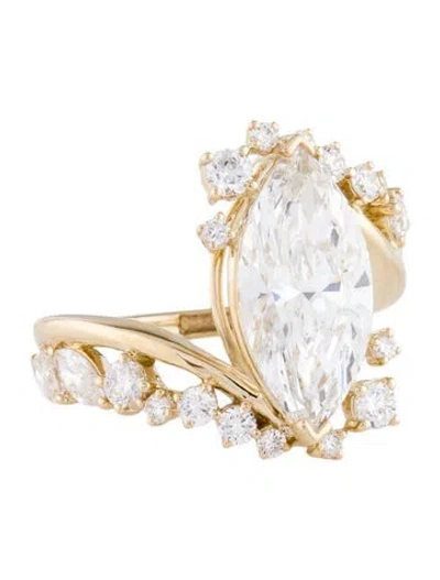 Pre-owned Engagement Ring 3.04ct Lab-grown Diamond  In Multi