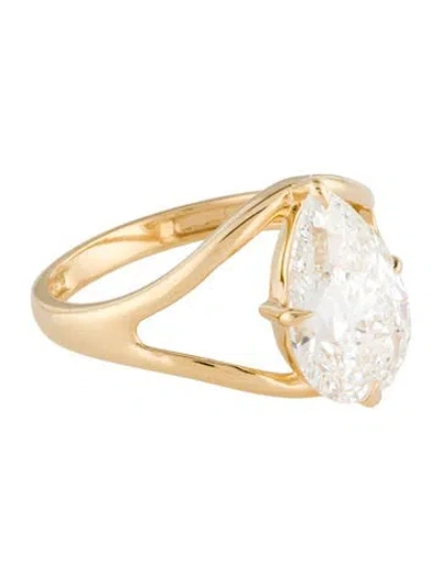 Pre-owned Engagement Ring 3.05ct Lab-grown Diamond  In Multi