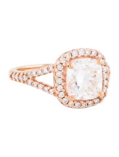 Pre-owned Engagement Ring 3.05ct Lab-grown Diamond Halo Ring In Multi