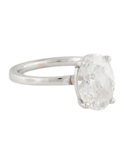 Pre-owned Engagement Ring 3.05ct Lab-grown Diamond Solitaire  In Multi