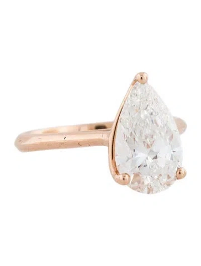 Pre-owned Engagement Ring 3.07ct Lab-grown Diamond Solitaire  In Multi