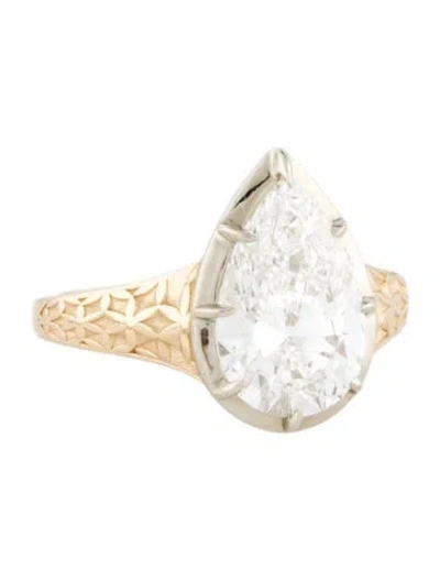 Pre-owned Engagement Ring 3.08ct Lab-grown Diamond  In Multi