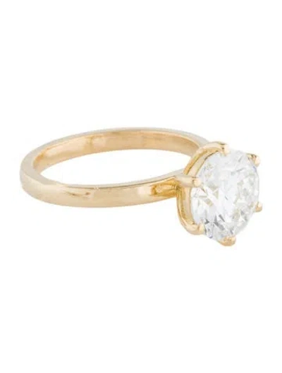 Pre-owned Engagement Ring 3.08ct Lab-grown Diamond Solitaire  In Multi