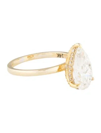 Pre-owned Engagement Ring 3.09ct Lab-grown Diamond  In Multi